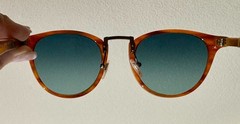 NEW Persol 3108S Unisex Sunglasses – Polarized Blue Lens/Striped Brown Frame