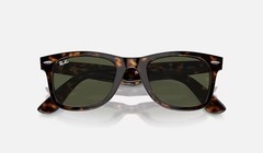Ray-Ban RB2140 902 50-22 Wayfarer Green Lenses Unisex Sunglasses Tortoiseshell