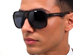 Men’s SUNGLASSES DESIGNER SQUARE RETRO BLACK FRAME SHADES METAL FASHION HIP HOP