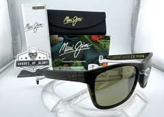 MAUI JIM SOUTH SWELL MJ 755-15M MATTE GREEN STRIPE MAUI HT POLARIZED SUNGLASSES