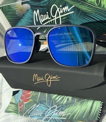 Maui Jim Keokea MJO 447 002 Matte Blue Frame + Blue Hawaii Polarized Lenses