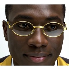 Retro Oval 90s Metal Sunglasses Men Gold Clear Glasses 2025 Trendy Chic Narrow
