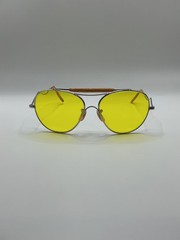 Vintage Unknown Optical Similar to American Optical Yellow Aviators W/Case