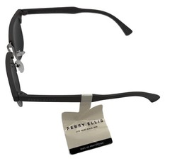 Perry Ellis Mens Sunglass Matte Grey Plastic Square, Solid Smoke Lens PE98 2