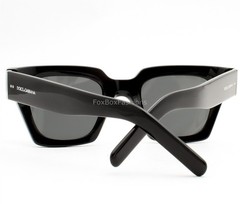 Dolce Gabbana Sunglasses Polished Black White DG Print DG 4413 3389/87 with Case