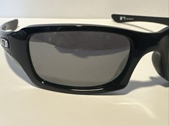 Rare Oakley Fives Squared NY Yankees Edition Black Sunglasses w/ Baseball Pouch.