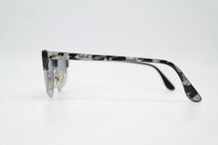 Vintage sunglasses IDC 761 black mother of pearl silver square sunglasses eyewear