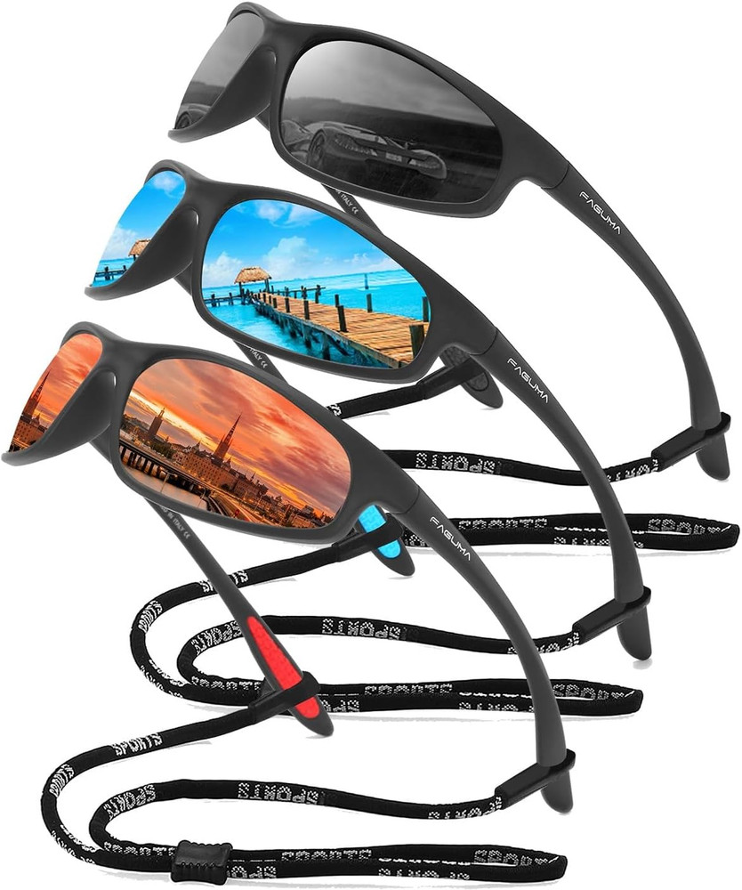 Men’s Sports Sunglasses Polarized UV400 Protection Cycling Driving Fishing