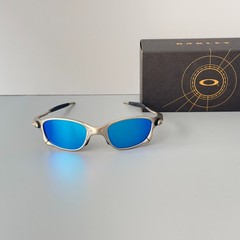 Oakley X-Metal Juliet Silver Frame Blue Iridium Polarized Sunglasses