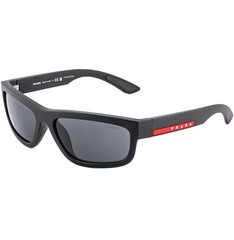 PRADA 05Z Linea Rossa Sport Active Square Sunglass Black Wrap Mask PS05ZS 05ZS