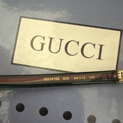 Gucci Men’s Aviator Sunglasses GG1419S Rimless Gold Metal Gray Gradient 145