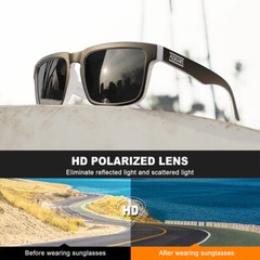 KDEAM Polarized Square Sunglasses Mens Women Fishing Driving Sport Glasses UV400