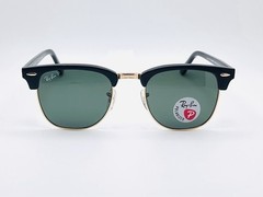 Ray-Ban Clubmaster Classic RB3016 51mm Polarized Sunglasses – Black / Green Lens