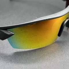 Battle Vision Z22-4422 Wrap Sunglasses Black Polarized Used
