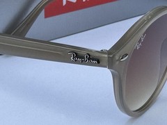 NEW Ray-Ban RB2180 6166/13 Polished Light Brown / Gradient Brown Sunglasses 49mm