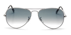 Ray-Ban Aviator Gradient Light Blue Silver Frame Sunglasses RB3025 003/3F 55