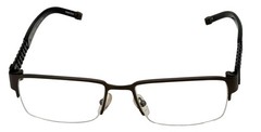 Tumi Mens Stainless Steel Round Eyewear Frame T108 Matte Black 52mm