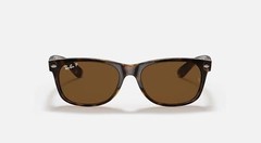 Ray-Ban New Wayfarer Polished Tortoise/B-15 Brown Polarized 55 mm Sunglasses