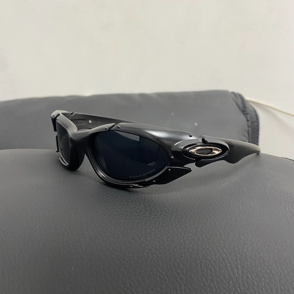 Oakley Plate Polarized Sunglasses Black Lens Y2K GorpCore Hype Vintage 90s