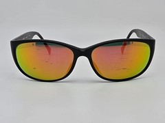 Charmant Chameleon 4915 Black Frame Multi-Color Mirror Glass Lens Sunglasses