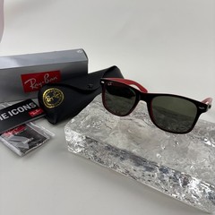 New In Box – Ray-Ban Wayfarer RB2140 Black Red Sunglasses Full Set