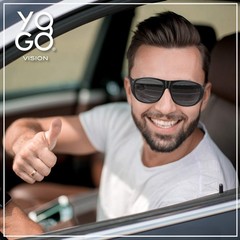 Yogo Vision Fit Over Wrap Sunglasses Polarized Lens Wear Over Eyeglasses 100% UV