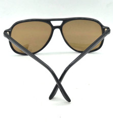 Vintage Black Top Bar Classic Plastic Sunglasses 1980s, 148mm temple, NOS, China