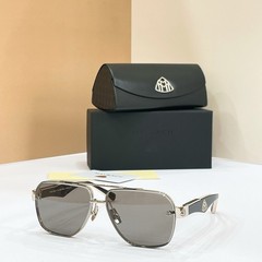 MAYBACH THE SAME I Gold Black Beige / Smoke 140mm Navigator Sunglasses New