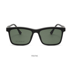 Men 3 in 1 Magnetic Clip On Flip Up TR90 Eyeglasses Square Polarized Sunglasses