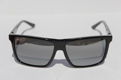 MAUI JIM Mamalu Bay POLARIZED Sunglasses 610-02 Gloss Black/Neutral Grey NEW