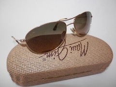Maui Jim Sunglasses Gold Tortoise MJ-245-16 56-18-137 made in JAPAN + case