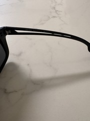 PRADA SPS 03T 1BO-5S0 140 3N Square Black Frame Sunglasses Pre-Owned