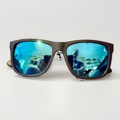 NWT Ray-Ban “Justin” RB4165 Matte Rubber Black Gradient Blue Mirror Polarized