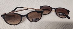 2x HARPER+ROE Rx’able Sunglasses Shiny Black HR1008 52-20-147 Brown Lense HR2)
