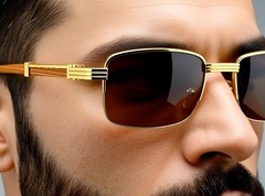 Dark Brown Lens Square Gold Marble Men Shades Outdoor Small Rapper Glasses Fancy