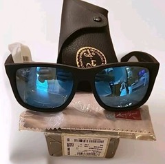 🔥 NEW Ray-Ban Sunglasses RB4165F JUSTIN 622/55 Black blue Man Unisex AUTHENTIC