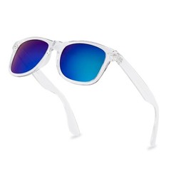 Wayfare Polarized Sunglasses Men and Women Color Mirror Lens Classic 80s Retro