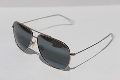 MAUI JIM Hauoli POLARIZED Sunglasses 665-16A Gold/Neutral Grey Aviator NEW