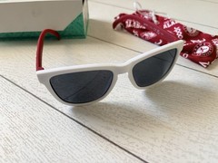 goodr Lightweight Square Sunglasses White Frame Black Tinted Lens Alabama Logo