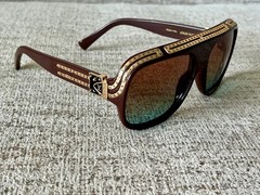 Louis Vuitton 1.0 Millionaires Sunglasses Featuring Brown Shell Acetate Frame