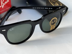 RayBan RB2168 90131 METEOR Polished Black G15 Green Sunglasses 50mm G2U