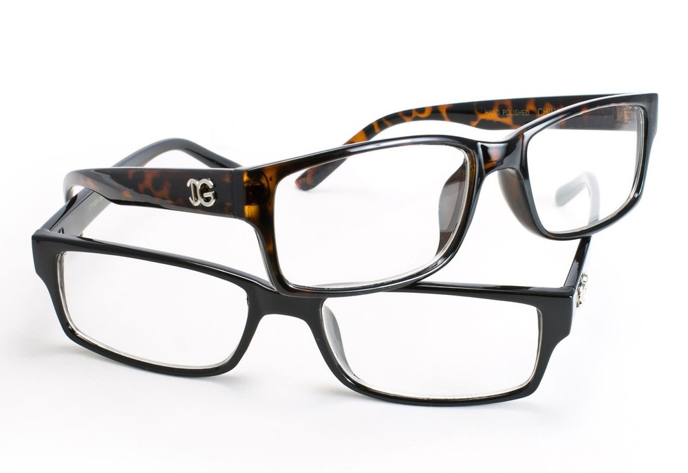 Classic Timeless Clear Lens Glasses Black Tortoise Retro Thick Frame Clear lens