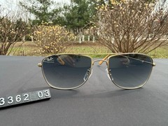 Ray-Ban RB3362 Cockpit Sunglasses, Gold Frame, Blue Gradient G-15 Lens