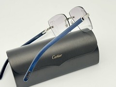 PREMIERE C DE CARTIER BLUE WOOD C DECOR RARE SUNGLASSES NEW 100% GENUINE ~$3825