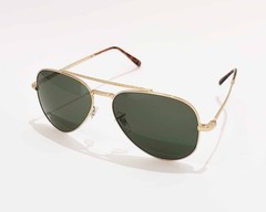 Ray-Ban Sunglasses RB3625 New Aviator Polished Gold Frame Green Lenses 58mm
