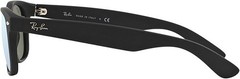 Ray-Ban RB2132 622/30 55mm New Wayfarer Rubber Black Silver Flash Sunglasses