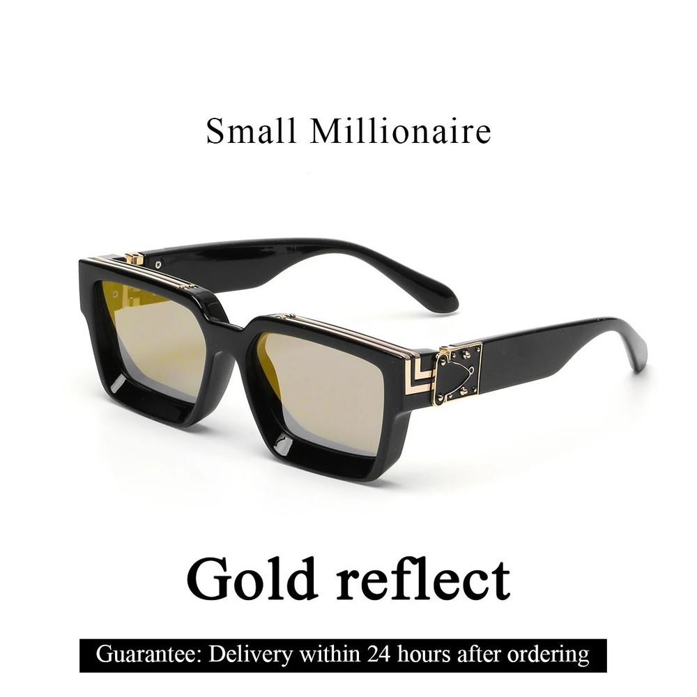 Millionaire Sunglasses For Men Vintage Square Fashion Glasses Luxury Retro