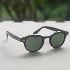 Vintage green sunglasses johnny depp black galsses mens green glass lens glasses