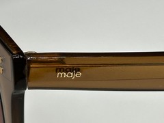 Maje Sunglasses Women Brown Large Lens Round Square NP:175€