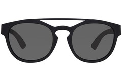 Bolle Boxton 12353 Sunglasses Black Rubber/Polarized Grey Round Shape 52mm